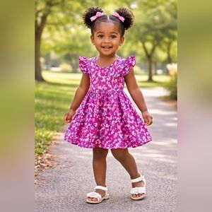 Dot Dot Smile Burgandy Spotted Twirl Dress